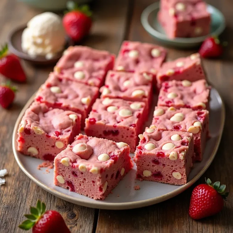 Strawberry Cake Mix Brownies