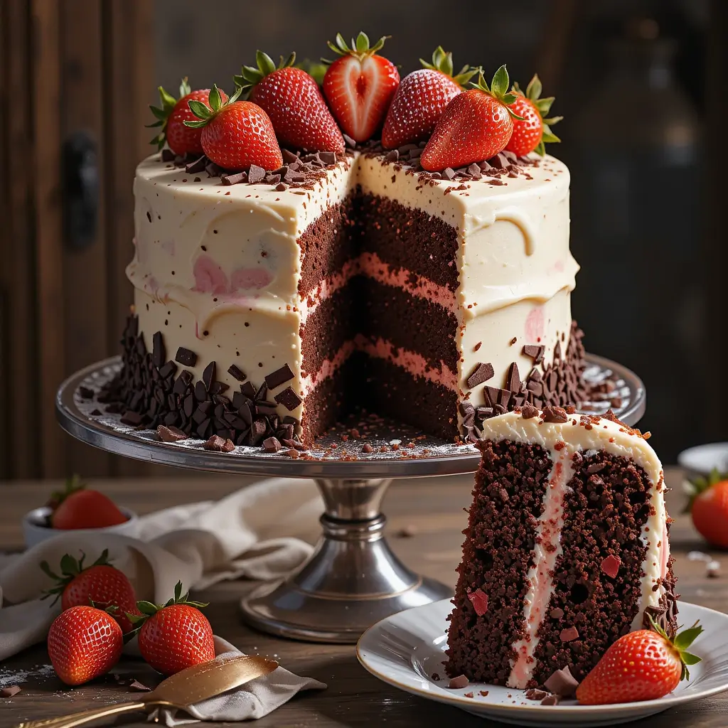 Strawberry Chocolate Cake
