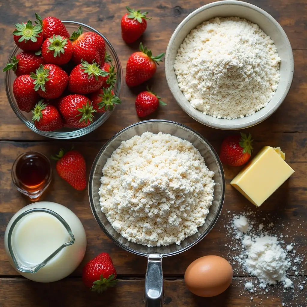 Vanilla Cake with Strawberry Filling