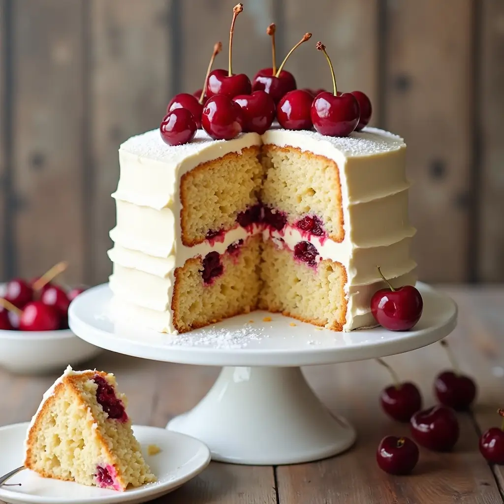 Vanilla Cherry Cake