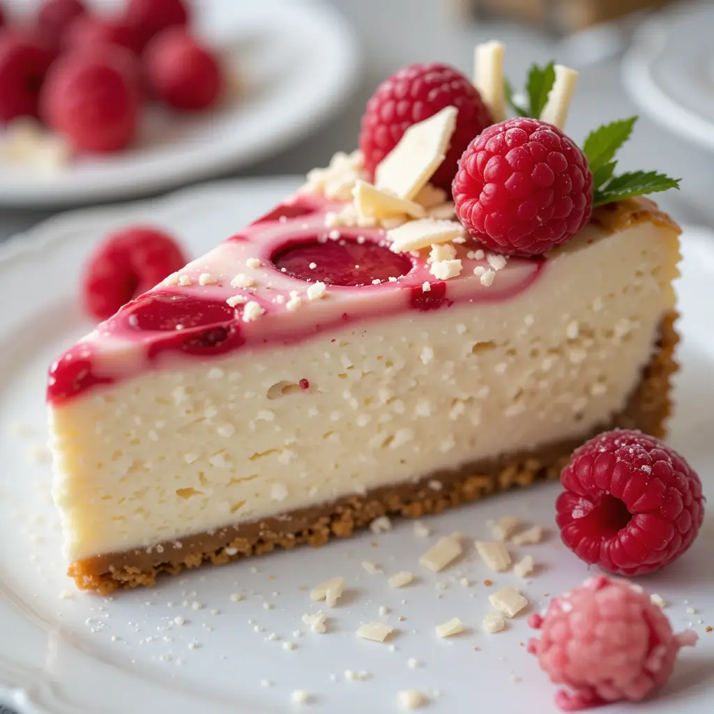 White Chocolate Raspberry Cheesecake