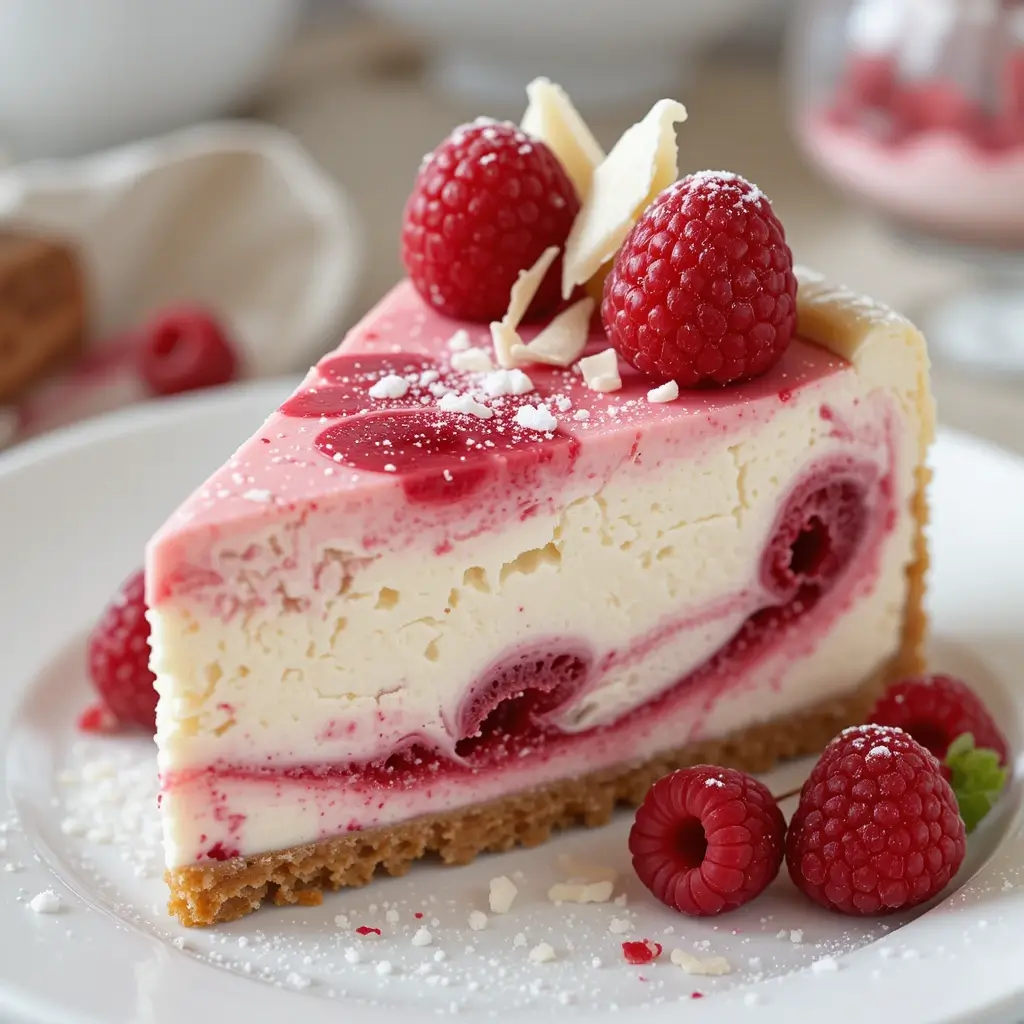 White Chocolate Raspberry Cheesecake