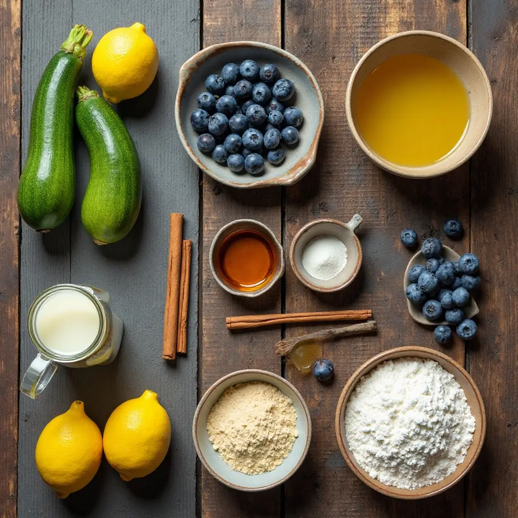 Zucchini Lemon Blueberry Cake