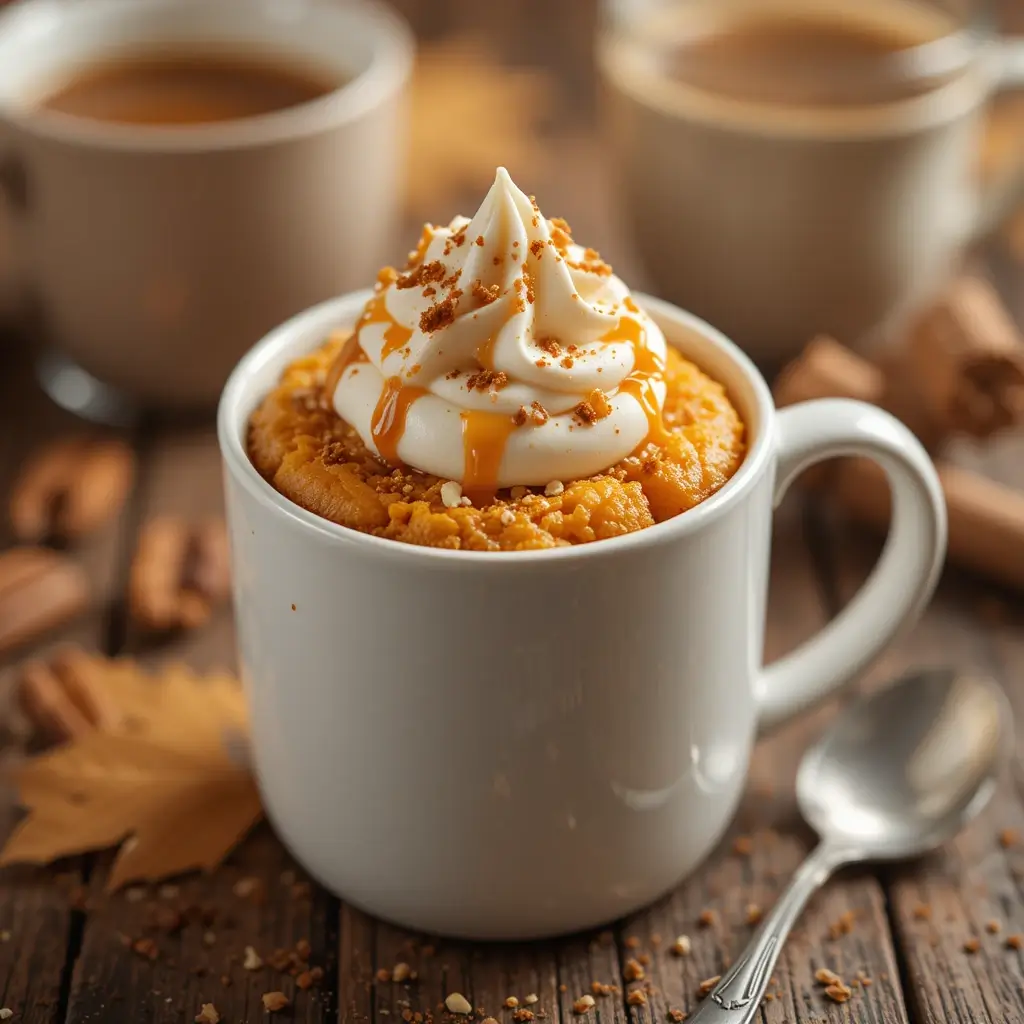 Pumpkin Cake in a Mug