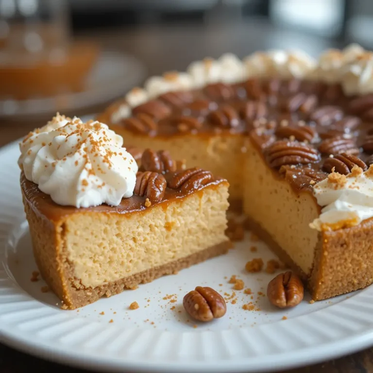Pumpkin Cheesecake Pecan Pie