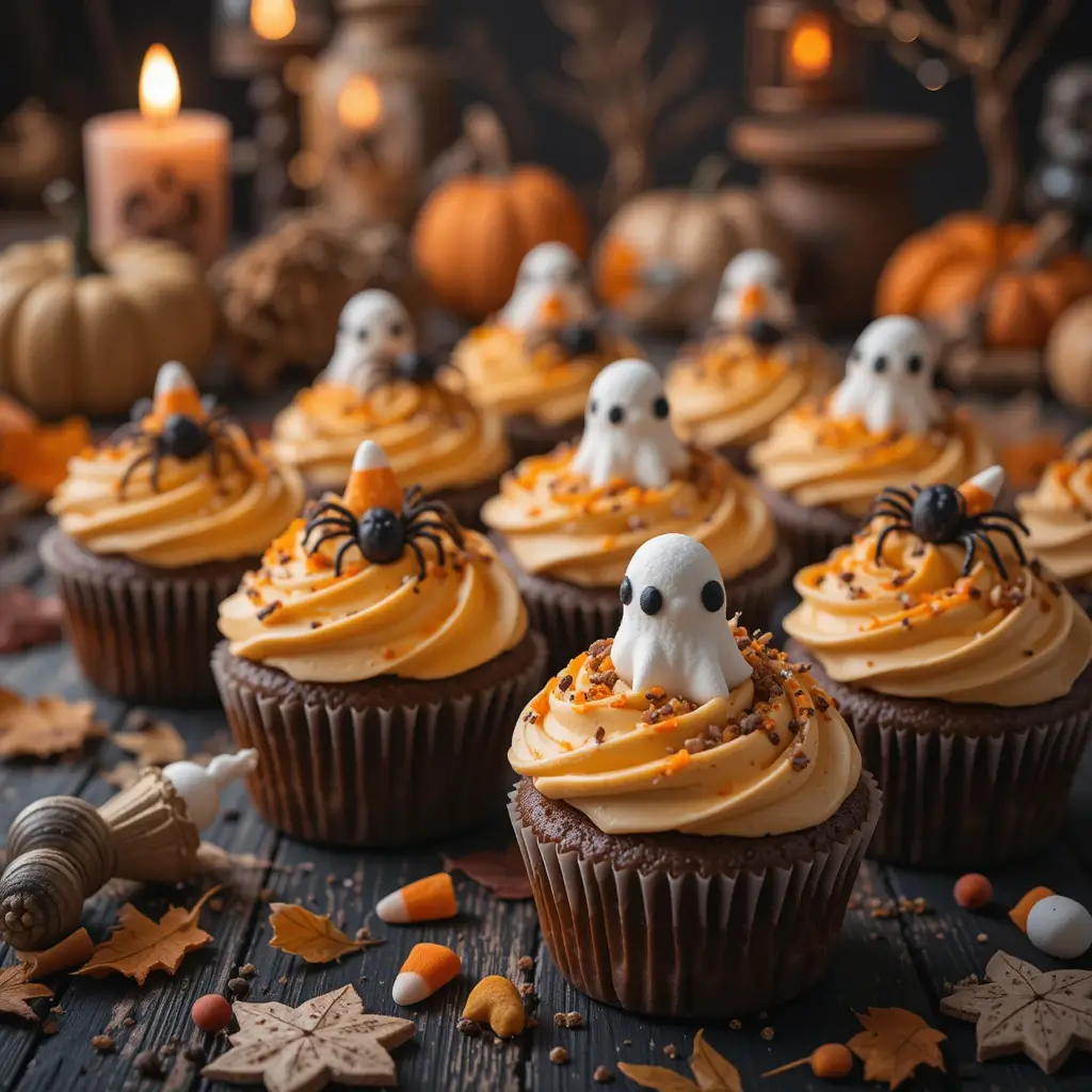 Pumpkin Cupcakes for Halloween