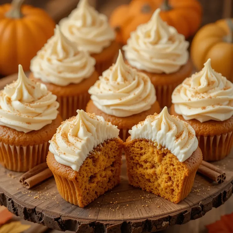 Pumpkin Cupcakes with Cream Cheese Icing