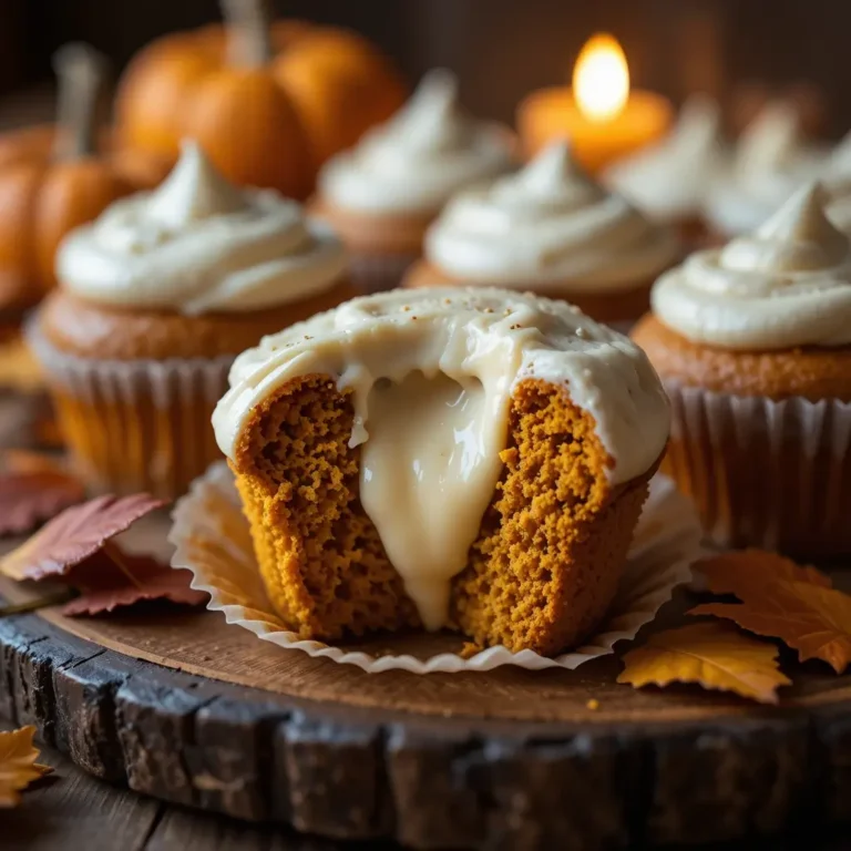 Pumpkin Cupcakes with Filling