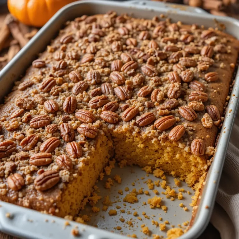 Pumpkin Dump Cake with Pecans