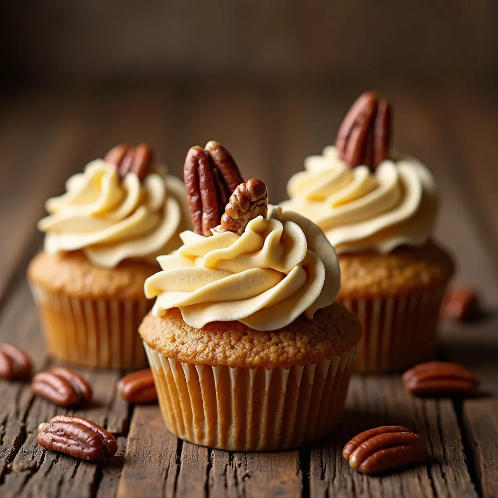 Bourbon Pecan Pie Cupcakes