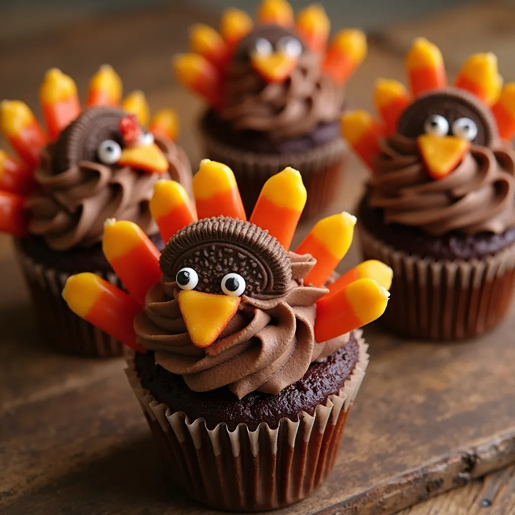 Classic Turkey Cupcake Garden