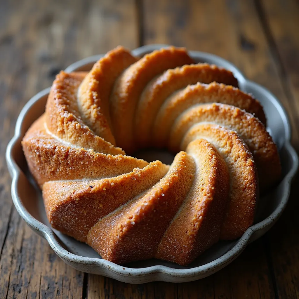 Gingerbread Bundt Cake with Lemon Glaze