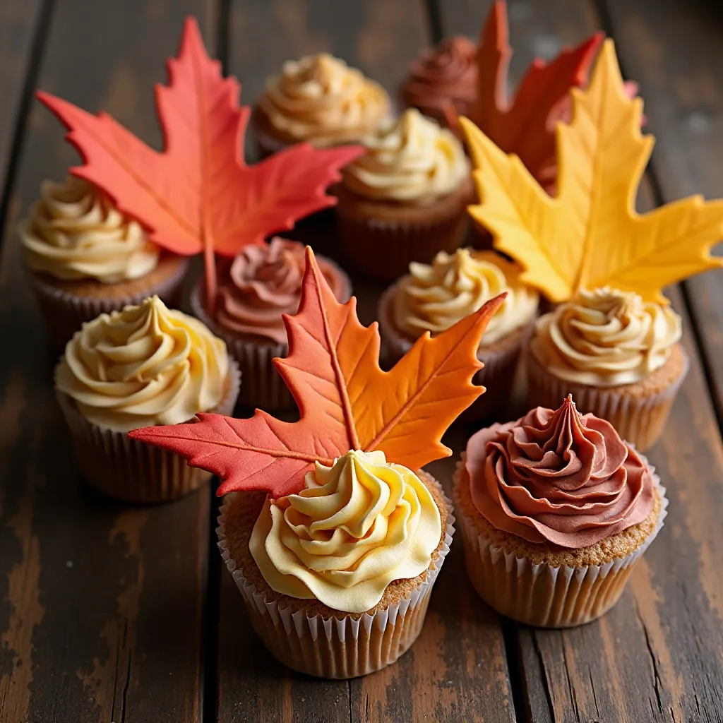 Maple Leaf Cupcakes
