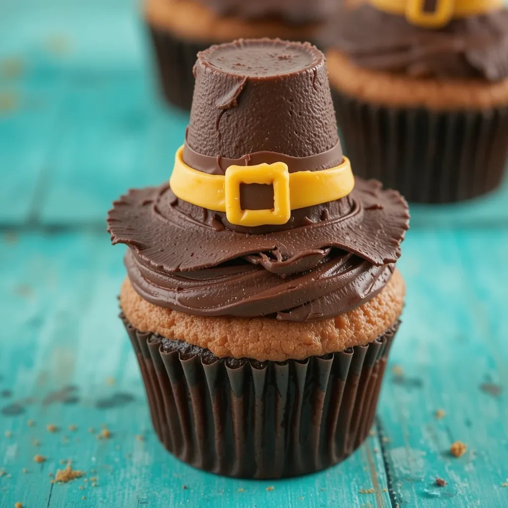 Pilgrim Hat Cupcakes