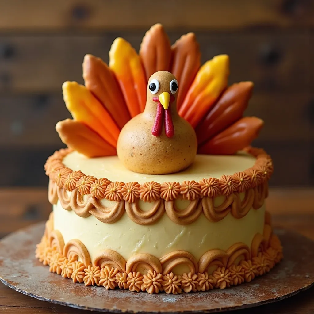 Pumpkin Spice Turkey Layer Cake