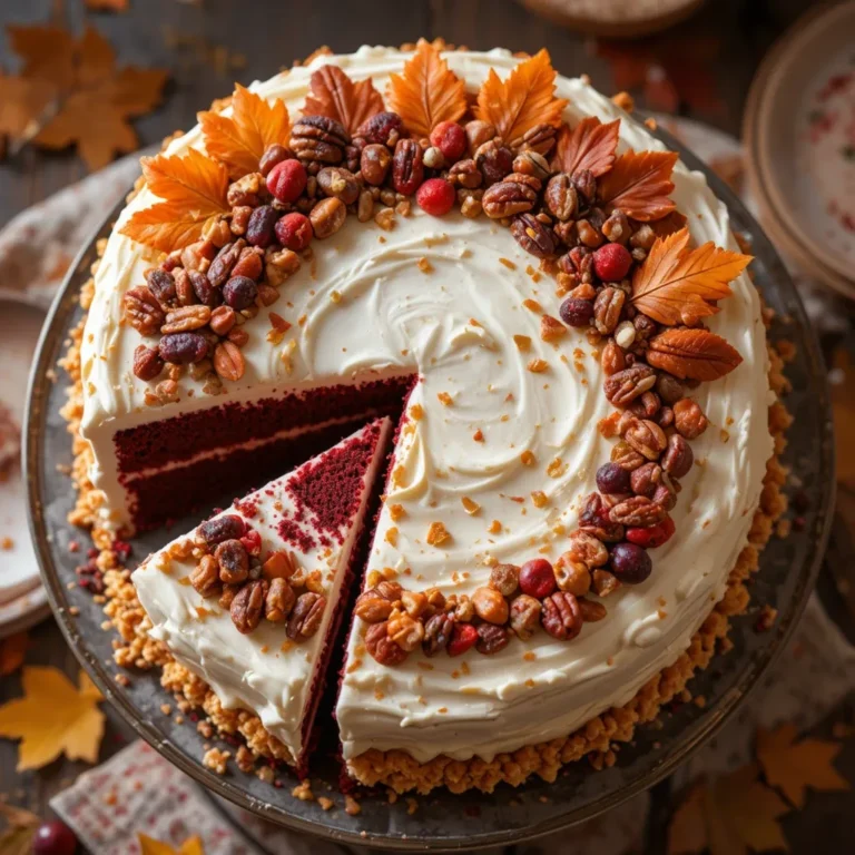 Red Velvet Thanksgiving Cake