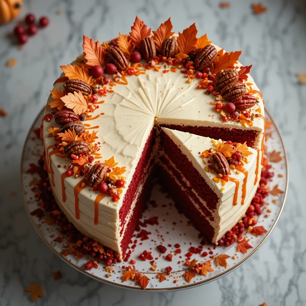 Red Velvet Thanksgiving Cake