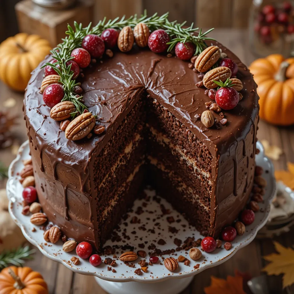 Thanksgiving Cake Chocolate Frosting