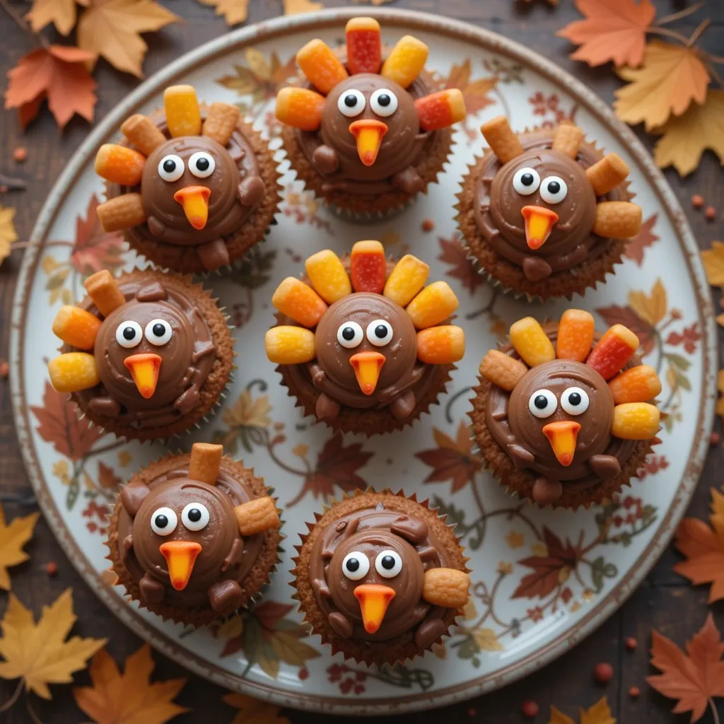 Thanksgiving Cupcake Turkeys