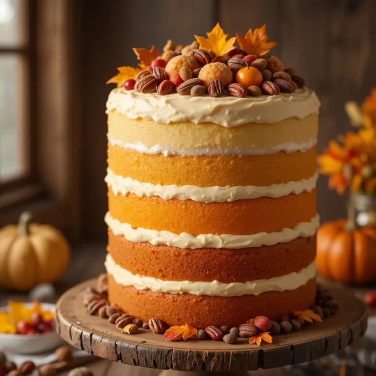 Thanksgiving Ombre Cake