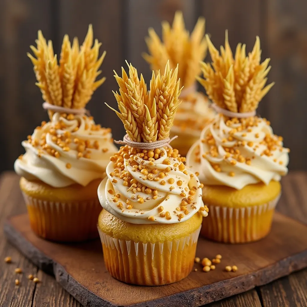 Wheat Sheaf Cupcakes