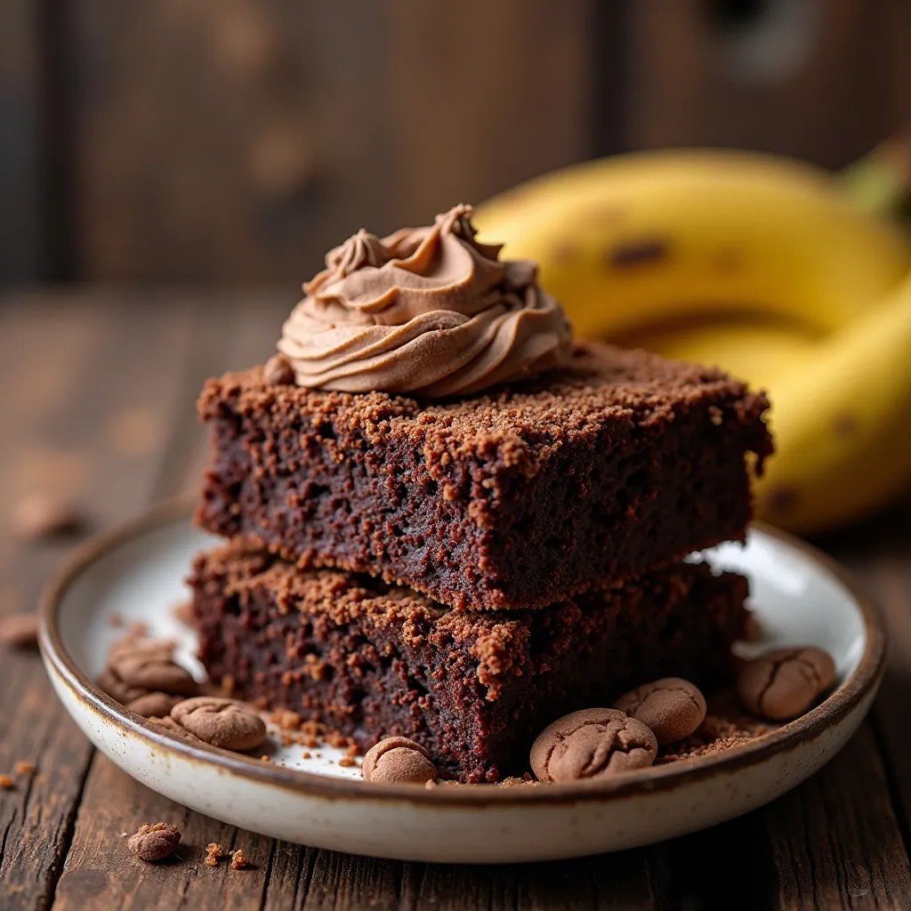3-Ingredient Banana Brownies