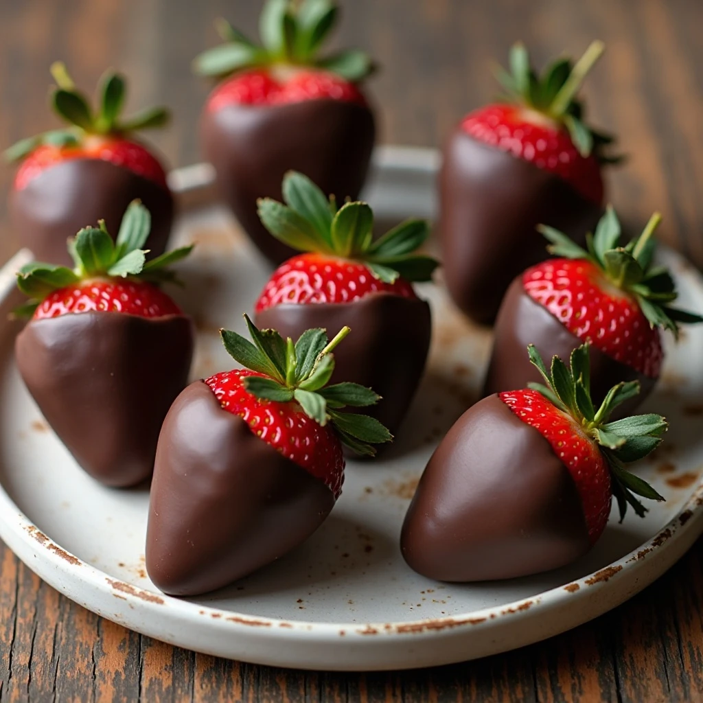 Dark Chocolate Dipped Strawberries