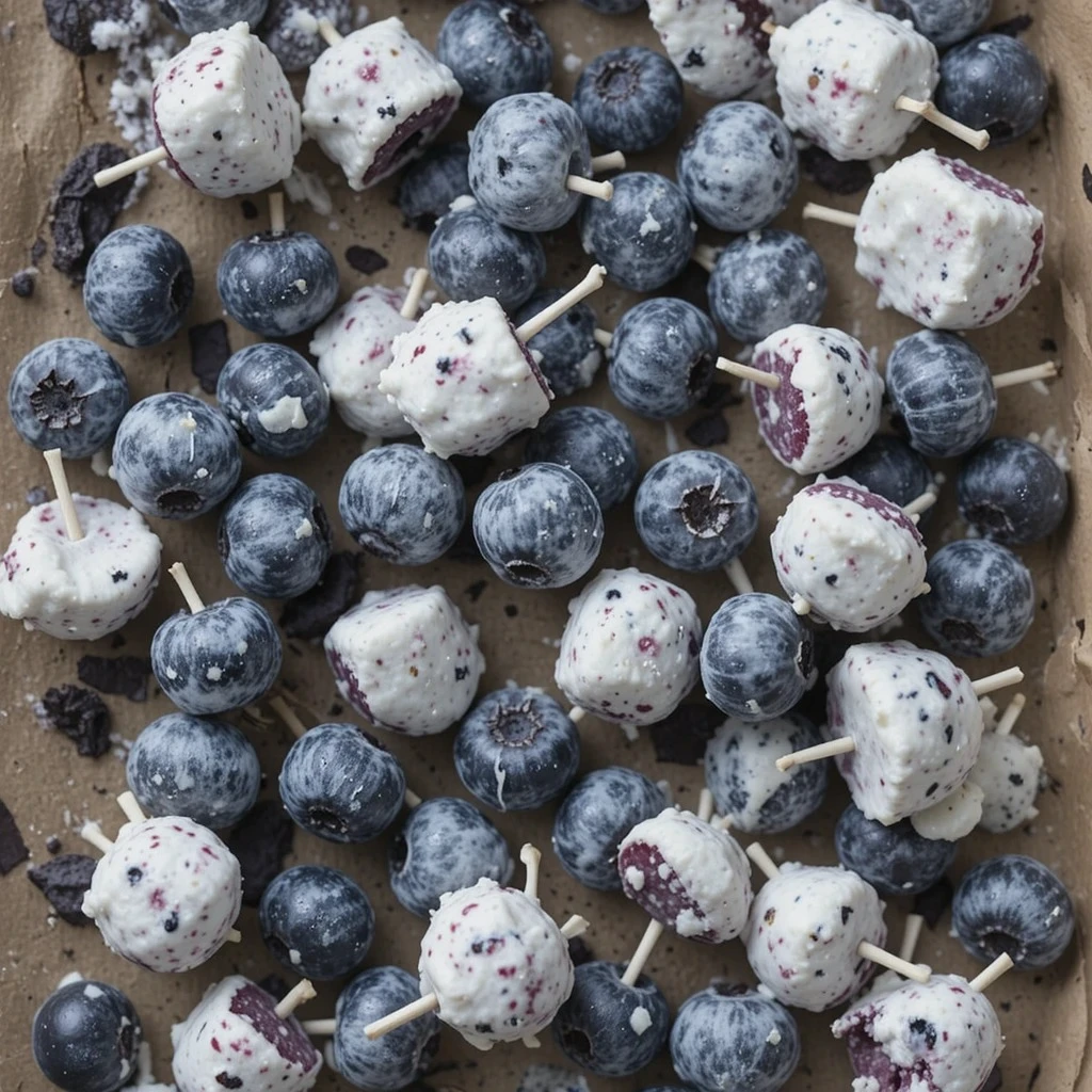 Frozen Yogurt Covered Blueberries