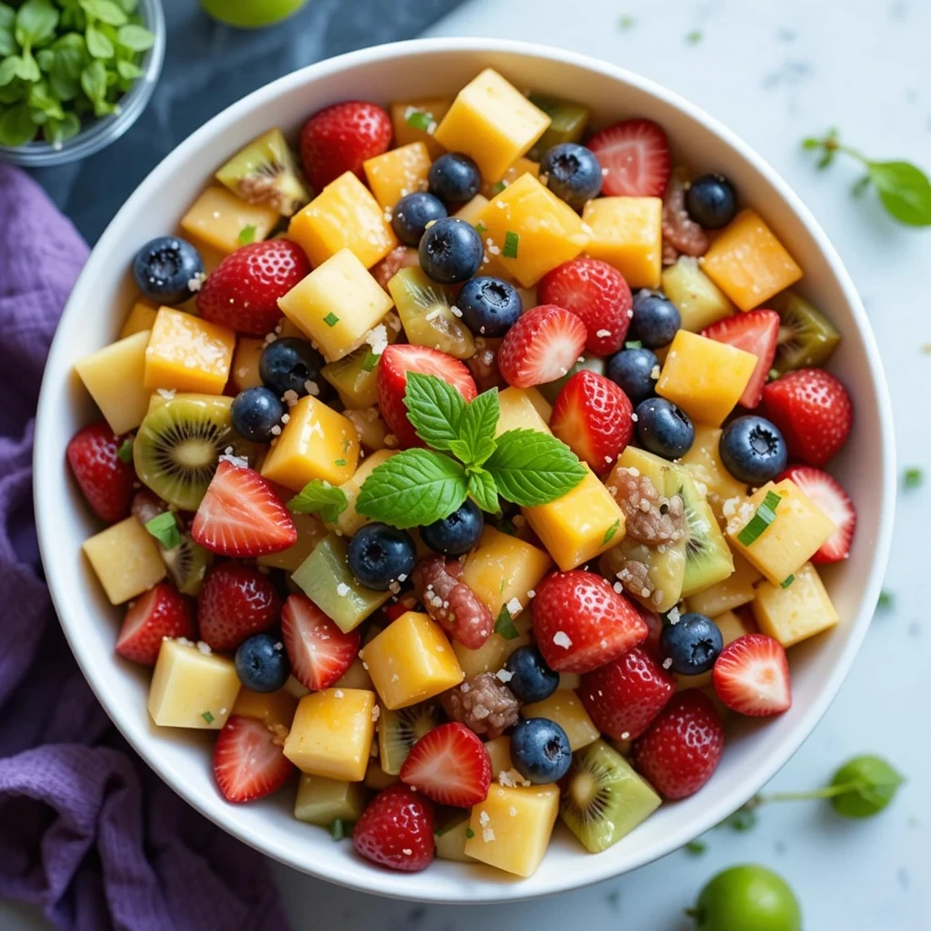 Fruit Salad with Honey Lime Dressing